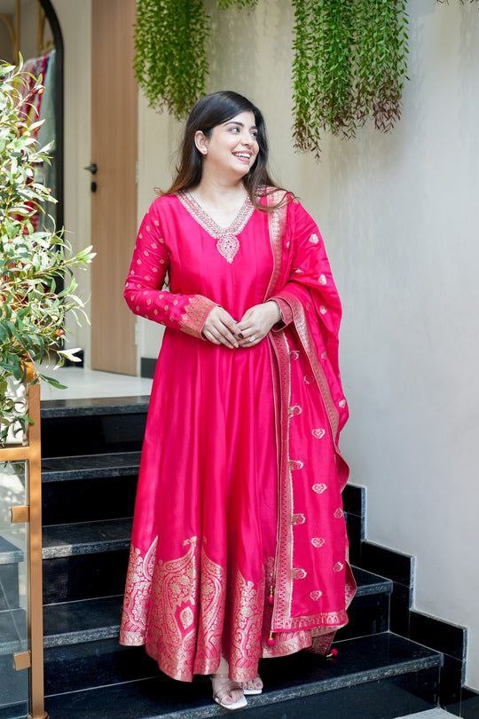 Banarasi Anarkali Kurti Set