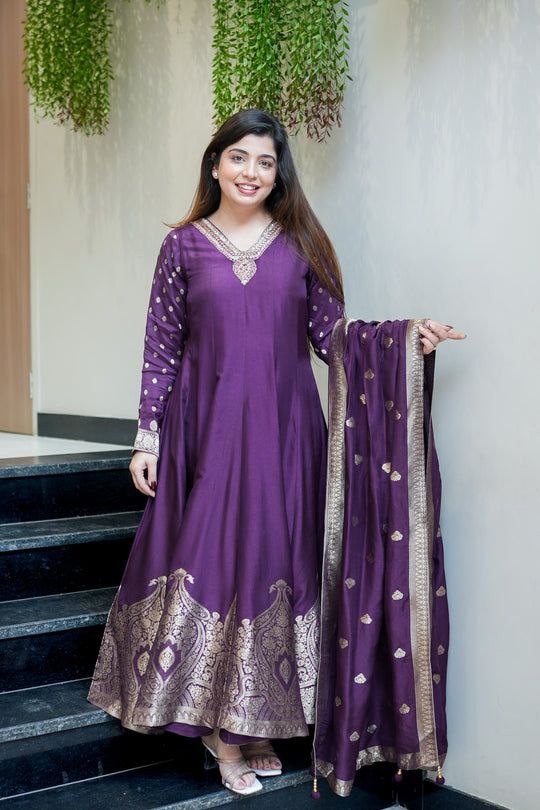 Banarasi Anarkali Kurti Set