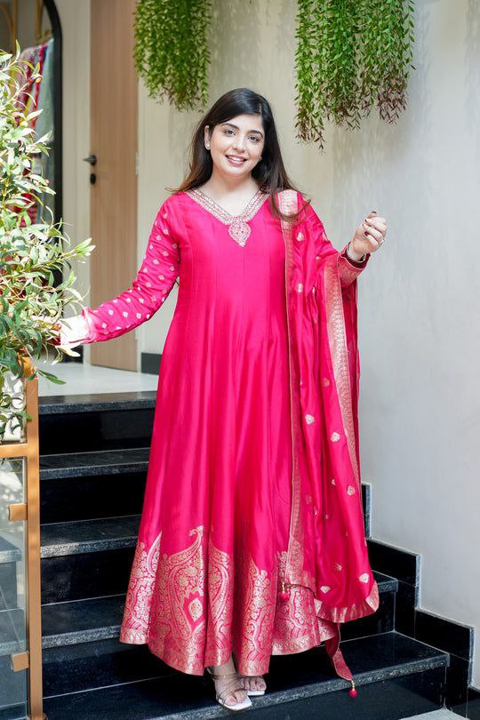Banarasi Anarkali Kurti Set