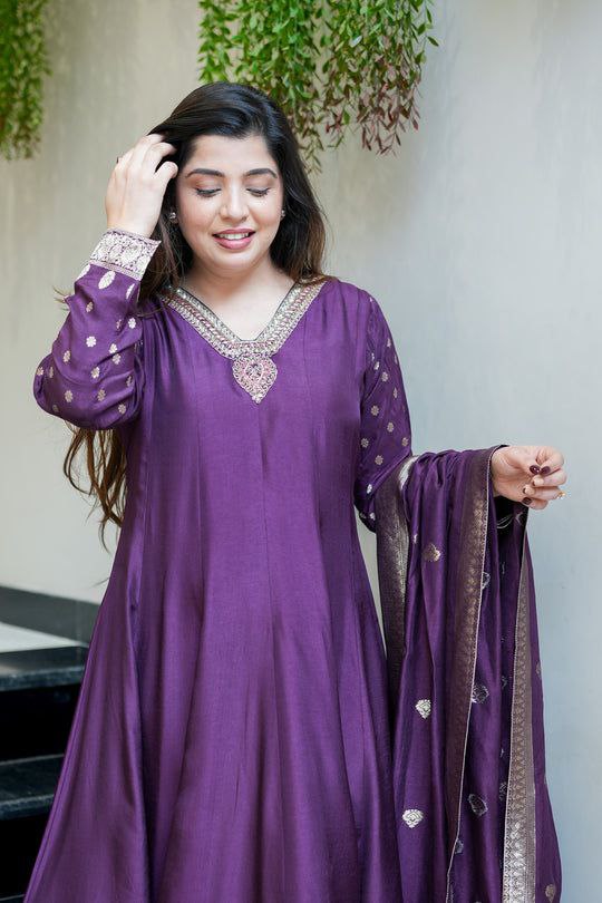 Banarasi Anarkali Kurti Set