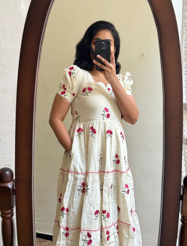 Cherries Summer Maxi Dress