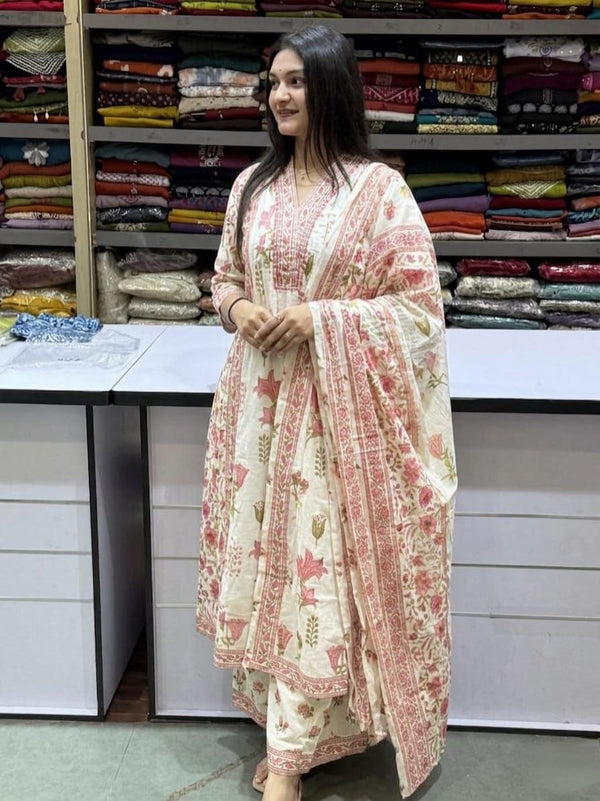 GULAB Pure Taj Cotton Suit Set