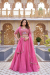 Crunchy Lehenga Choli with Heavy Embroidery & Dupatta