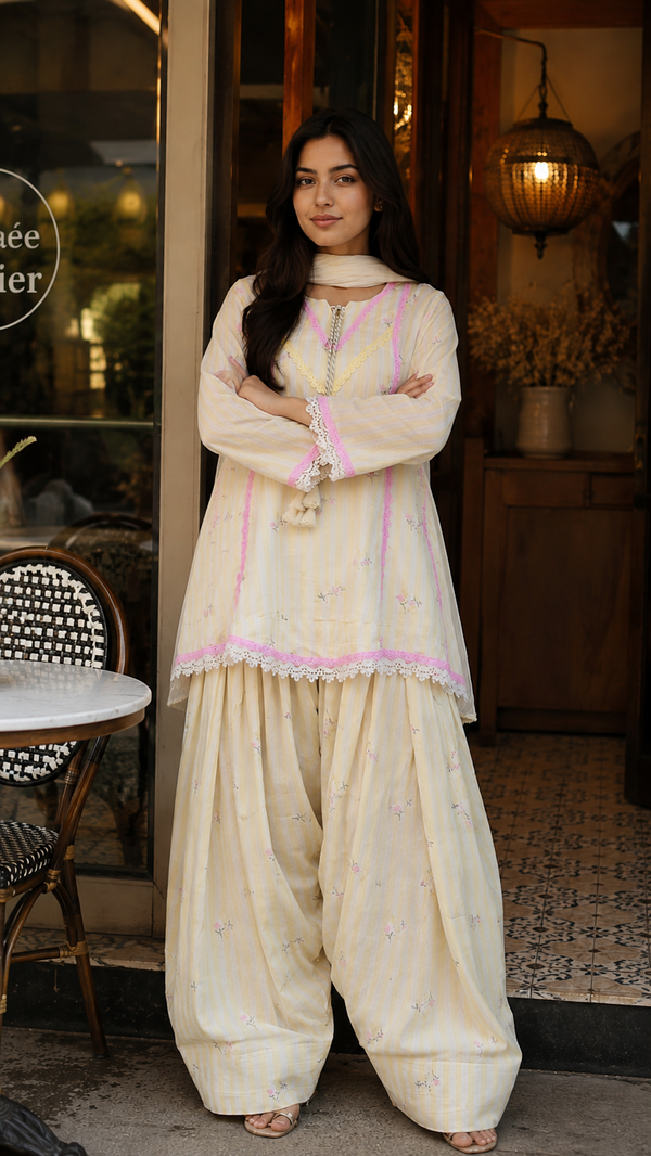 Hayaat Cotton Designer Farshi Co-ord Set