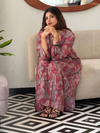 Premium Softy Chiffon Silk Printed Anarkali Gown with Pant Set