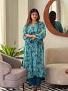 Premium Softy Chiffon Silk Printed Anarkali Gown with Pant Set