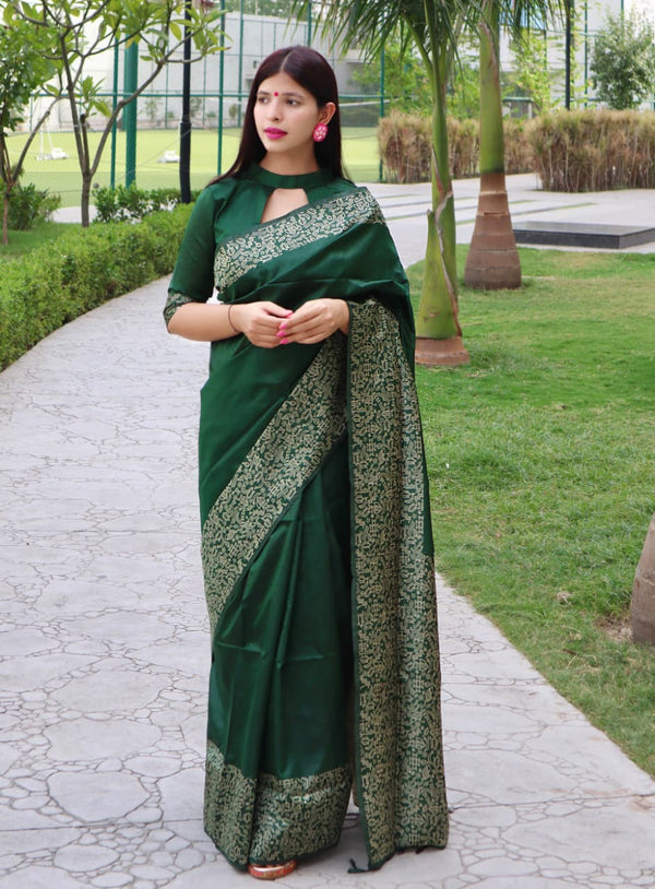 Kalamkari Weaving Banglori Raw Silk Saree