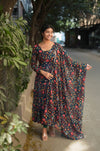 Indigo Kalamkari Anarkali Dress