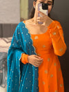 Orange Bloom Suit Set