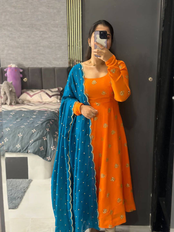 Orange Bloom Suit Set