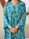 Premium Softy Chiffon Silk Printed Anarkali Gown with Pant Set