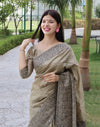 Kalamkari Weaving Banglori Raw Silk Saree