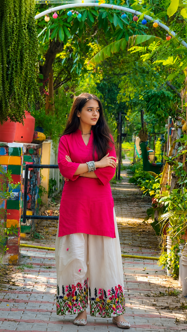 Diya Cotton Embroidered Co-ords Set