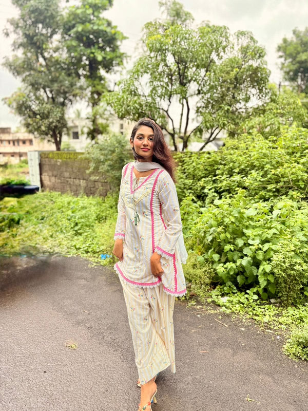 Hayaat Cotton Designer Farshi Co-ord Set ( No Dupatta )
