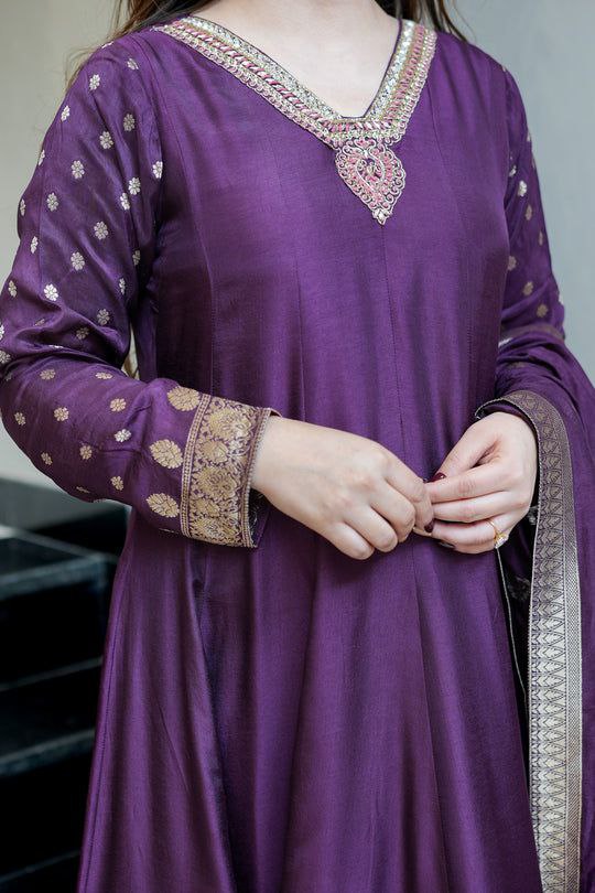 Banarasi Anarkali Kurti Set