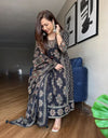 Ajarakh Buta Anarkali Suit Set