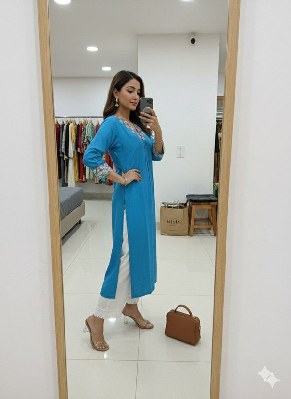 Daily Office Kurti Plazo Set