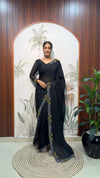 Moss Silk Ready-To-Wear Butterfly Saree