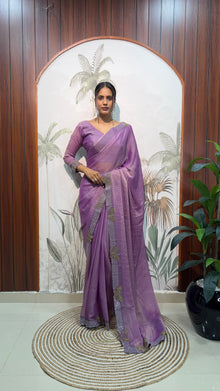 Moss Silk Ready-To-Wear Butterfly Saree