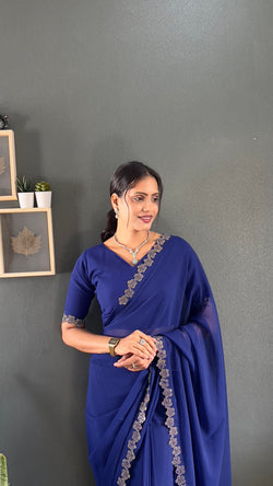 Swarovski Beautiful Flower Saree