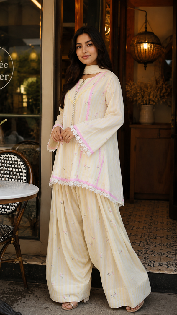 Hayaat Cotton Designer Farshi Co-ord Set