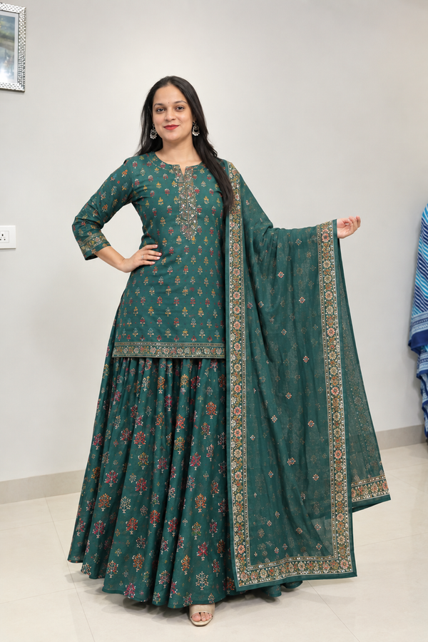 Roshni Kalamkari Printed Mul Mul Cotton Gopi Dress