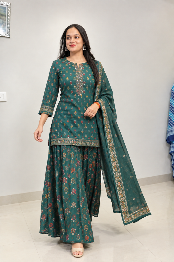 Roshni Kalamkari Printed Mul Mul Cotton Gopi Dress
