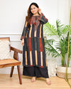 Mahira Mocha Stripes Bohemian Kurta Set