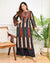 Mahira Mocha Stripes Bohemian Kurta Set