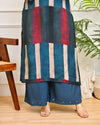 Mahira Mocha Stripes Bohemian Kurta Set