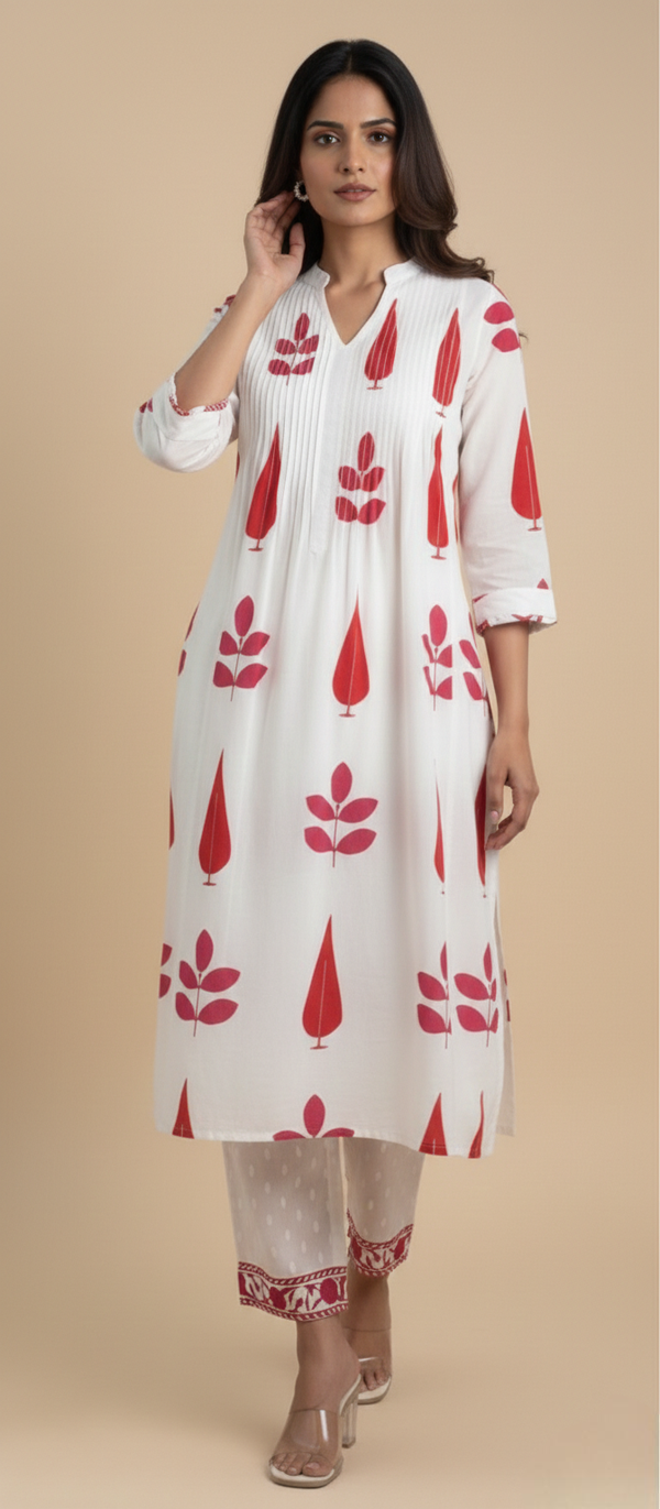 Preeti Hand Printed Kurta Set