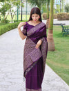 Kalamkari Weaving Banglori Raw Silk Saree