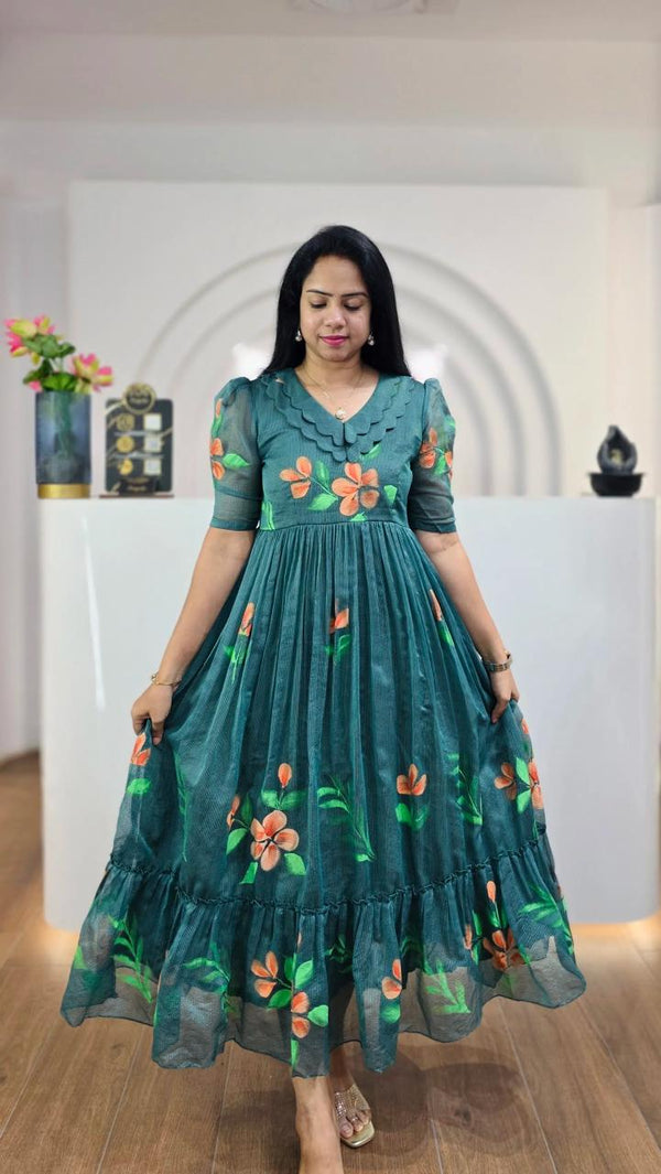 Ellie  Printed Beautiful Maxi Dress