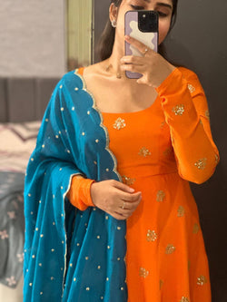 Orange Bloom Suit Set