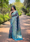 Tana Kanchipattu Silk Saree With Contrast Weaving Border Design.