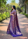 Tana Kanchipattu Silk Saree With Contrast Weaving Border Design.
