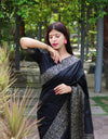 Kalamkari Weaving Banglori Raw Silk Saree