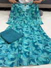 Premium Softy Chiffon Silk Printed Anarkali Gown with Pant Set