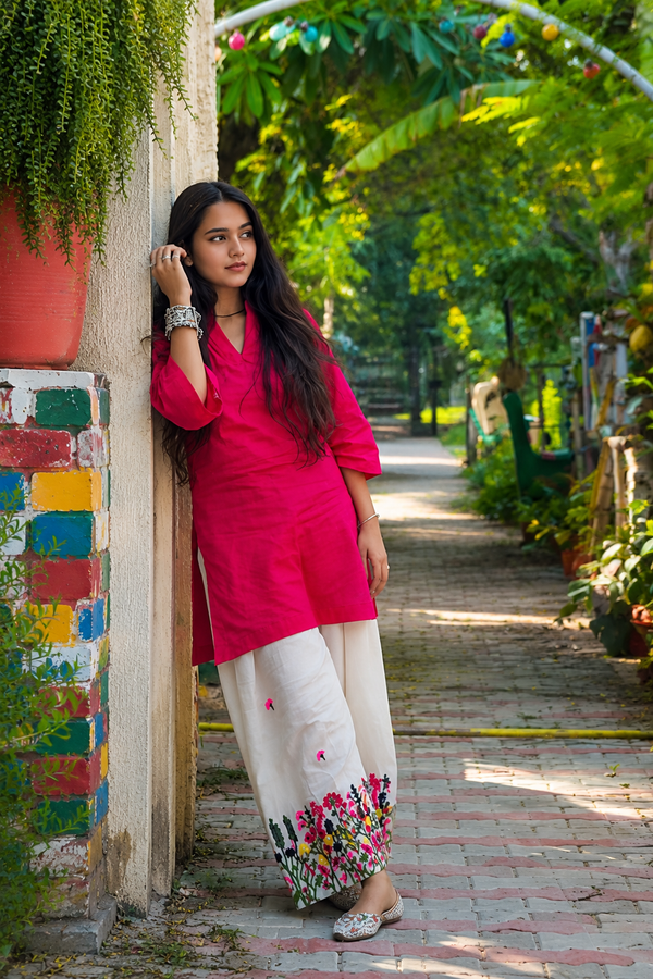 Diya Cotton Embroidered Co-ords Set