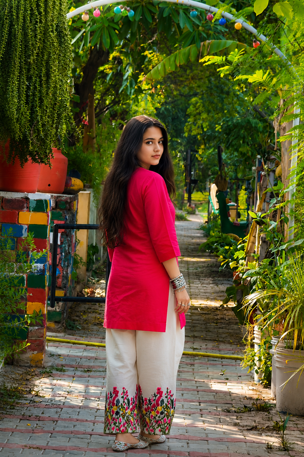 Diya Cotton Embroidered Co-ords Set