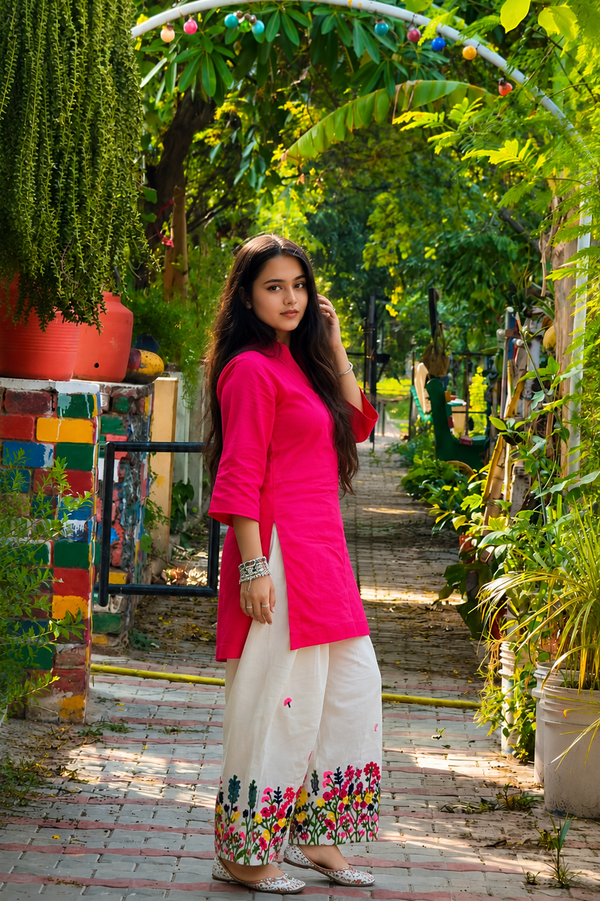 Diya Cotton Embroidered Co-ords Set