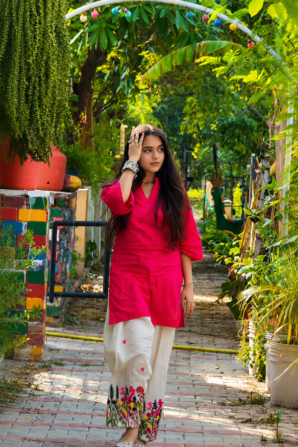 Diya Cotton Embroidered Co-ords Set