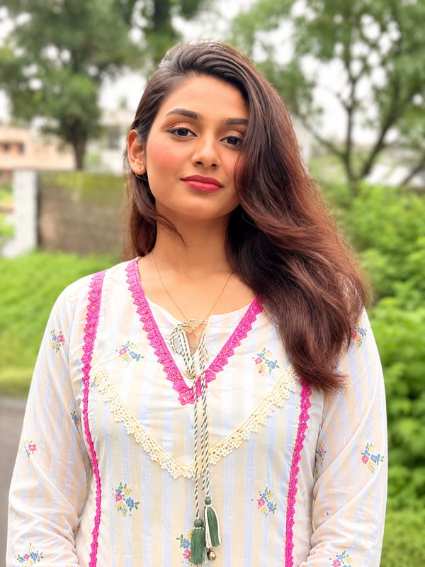 Hayaat Cotton Designer Farshi Co-ord Set ( No Dupatta )
