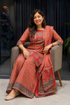 Komal Cotton Short Kurta Palazzo Pant Set