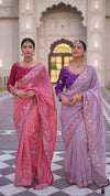 Siya Stylish Embroidery Latakan Saree